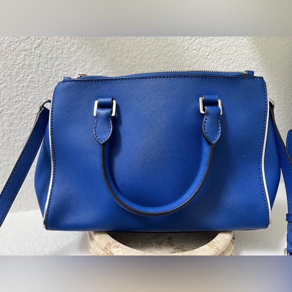 Michael Kors Sutton Saffiano Leather Satchel Handbag, Cobalt Blue. - Picture 3 of 13